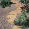 Pathwinder and Circular Stepping Stones in Cotswold Buff with Cheshire Pink Decorative Aggregate