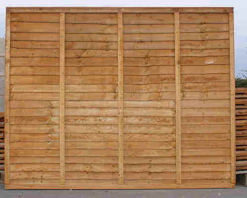 Waney Lap Fencing Panel - 6 feet by 6 feet or 1800mm x 1800mm
